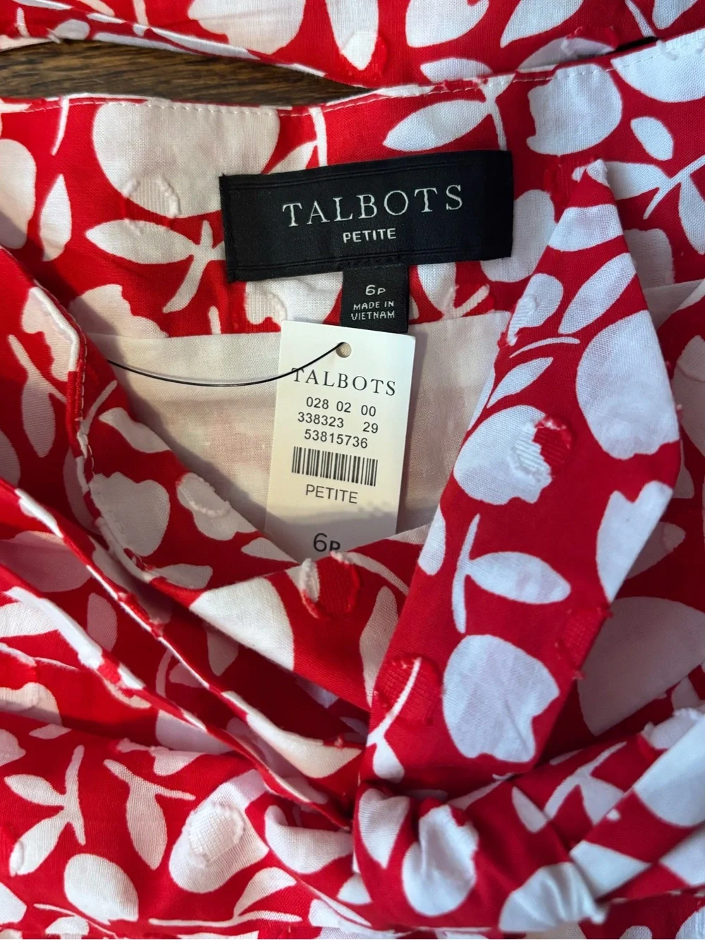 NWT Talbots Petite Floral Coastal Tulip Pleated Cotton Midi Skirt Size 6P